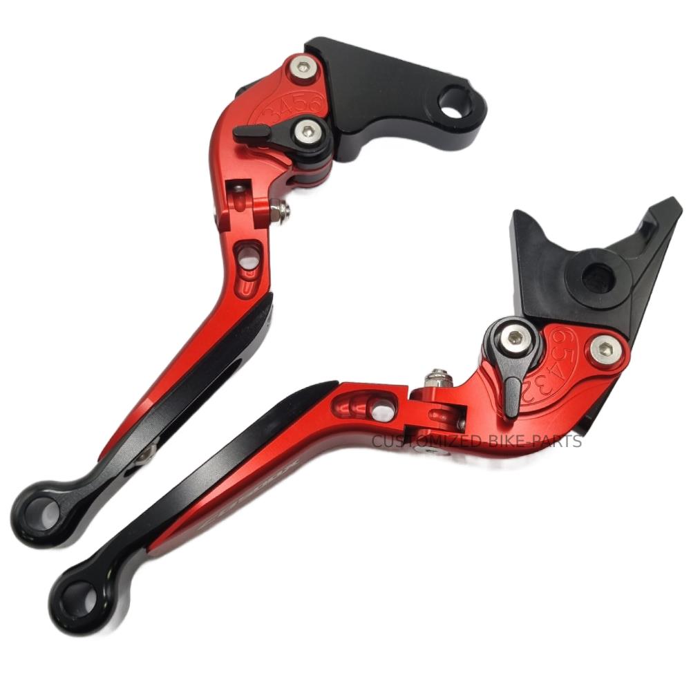 Red / Black Adjustable Brake & Clutch Levers - Honda CB500X 2022-2024