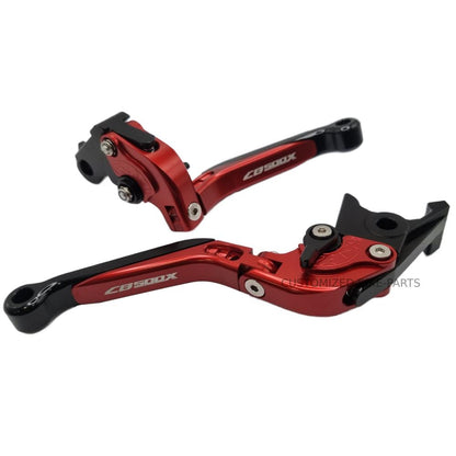 Red / Black Adjustable Brake & Clutch Levers - Honda CB500X 2022-2024