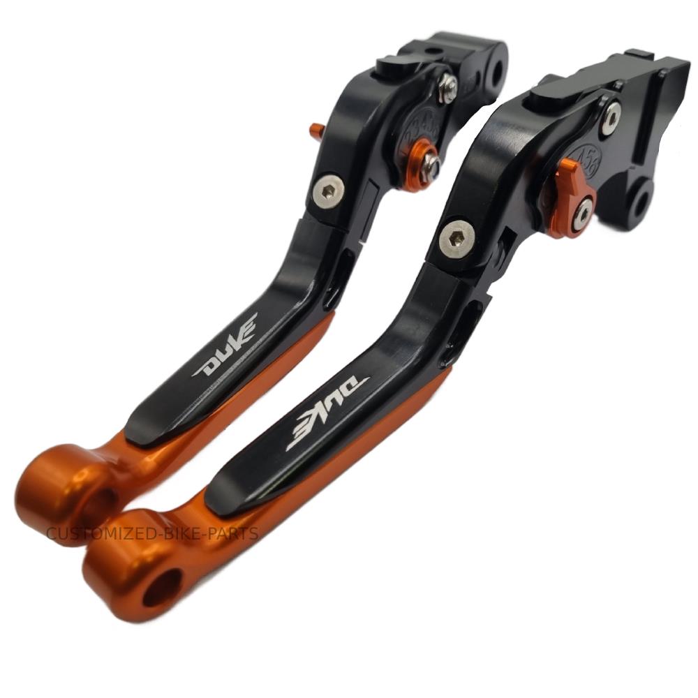 KTM 790 Duke 2018-2024 | Adjustable Clutch & Brake Lever Set Black / Orange