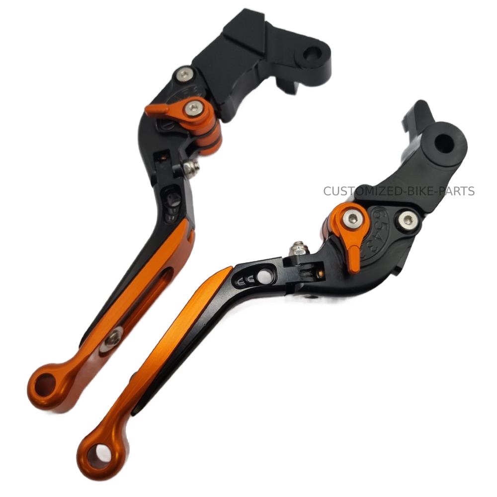 KTM 790 Duke 2018-2024 | Adjustable Clutch & Brake Lever Set Black / Orange