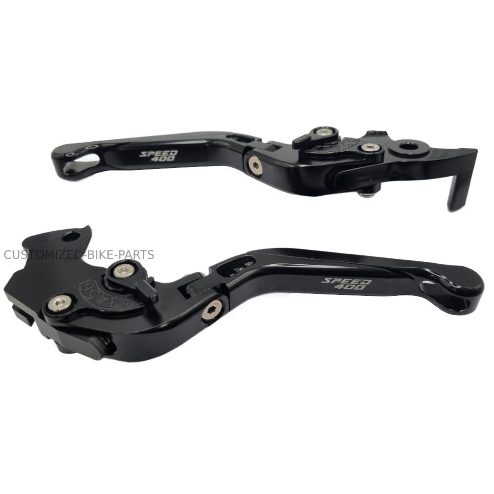 Extendable Adjustable Clutch & Brake Lever Set Black Triumph Speed 400 2023-2024