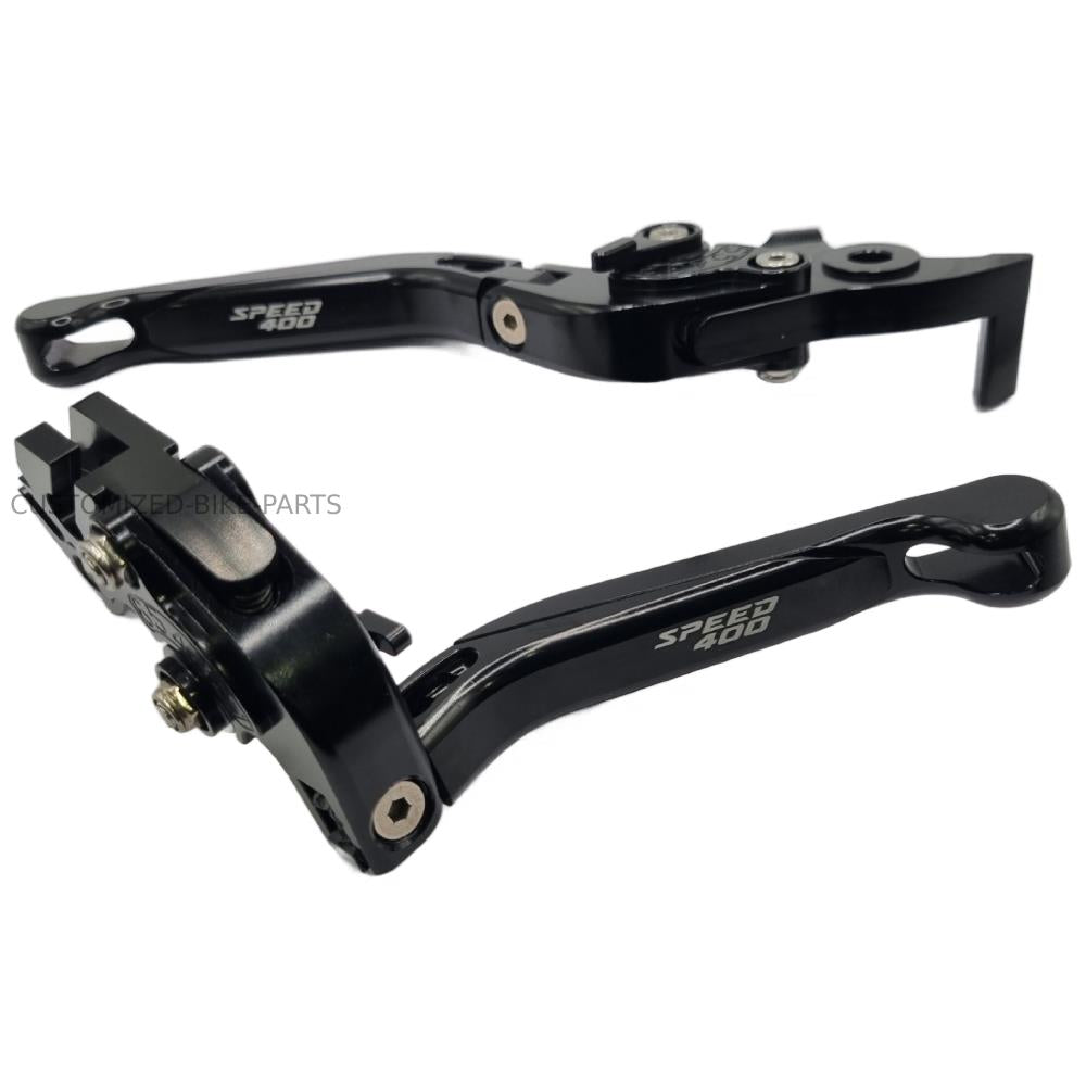 Extendable Adjustable Clutch & Brake Lever Set Black Triumph Speed 400 2023-2024