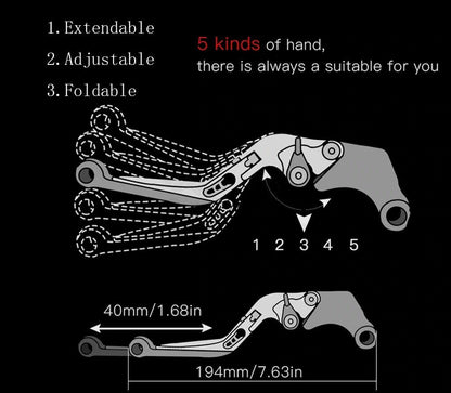 Adjustable Clutch Brake Lever Set - BMW R1200GS, ADVENTURE , R1250GS , ADVENTURE