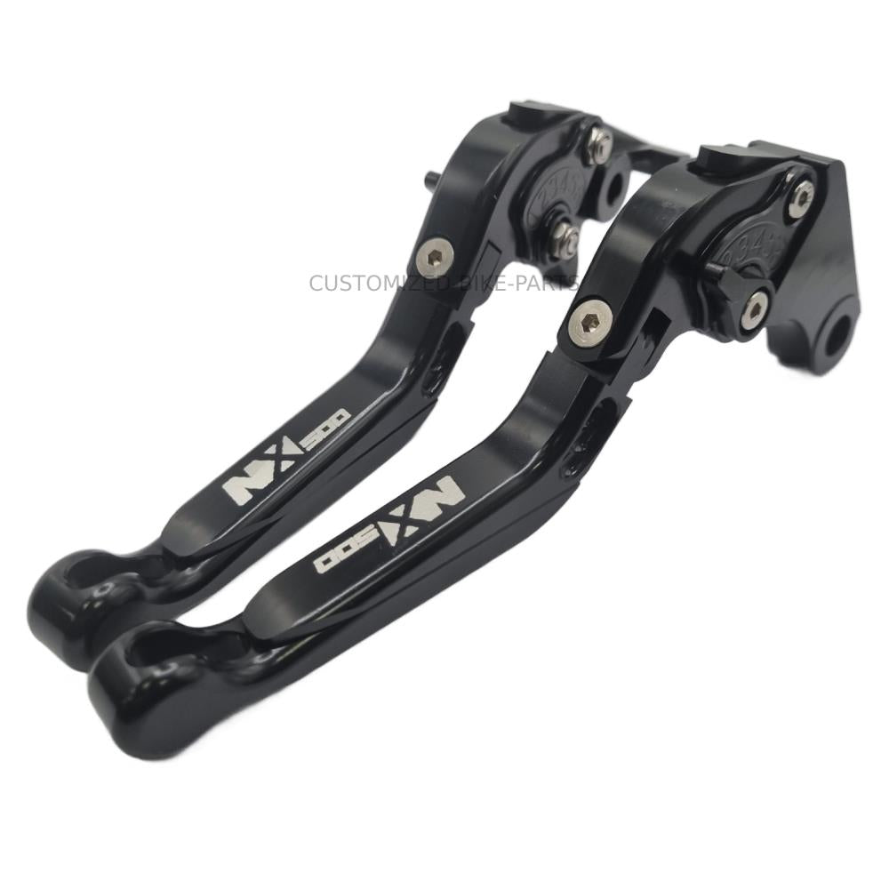 Black Adjustable Extendable Brake & Clutch Levers - Honda NX500 2024-