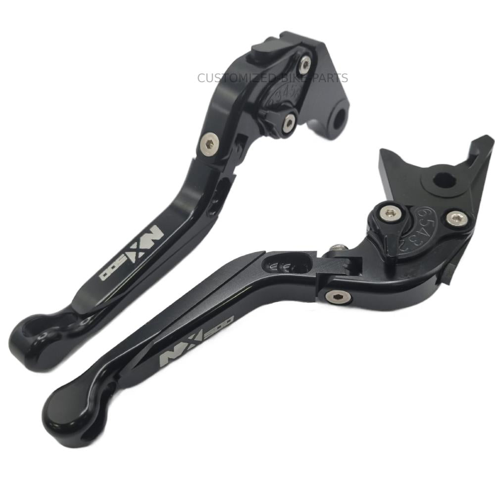 Black Adjustable Extendable Brake & Clutch Levers - Honda NX500 2024-