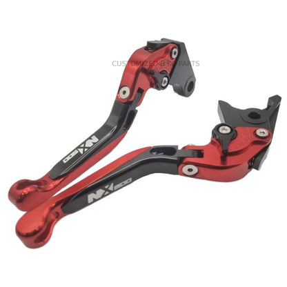 Red / Black Adjustable Extendable Brake & Clutch Levers - Honda NX500 2024-