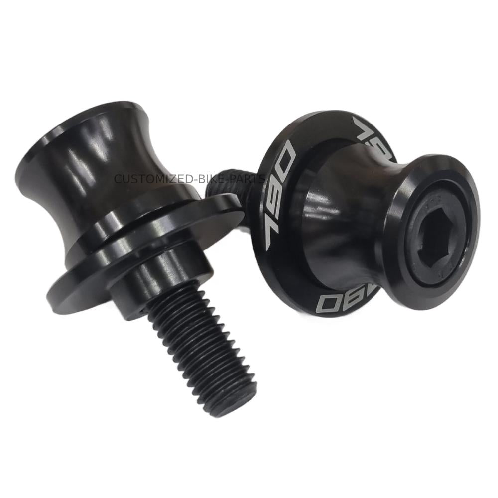 KTM 790 Adventure / 790 Duke Rear Swingarm Spools Paddock Stand Bobbins - Black