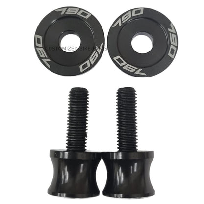 KTM 790 Adventure / 790 Duke Rear Swingarm Spools Paddock Stand Bobbins - Black