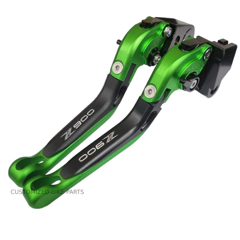 Green / Black Adjustable Brake & Clutch Levers Kawasaki Z900SE Z900RS 2018-2024