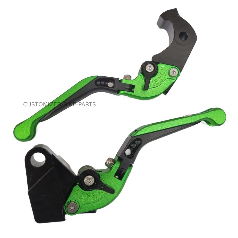 Green / Black Adjustable Brake & Clutch Levers Kawasaki Z900SE Z900RS 2018-2024