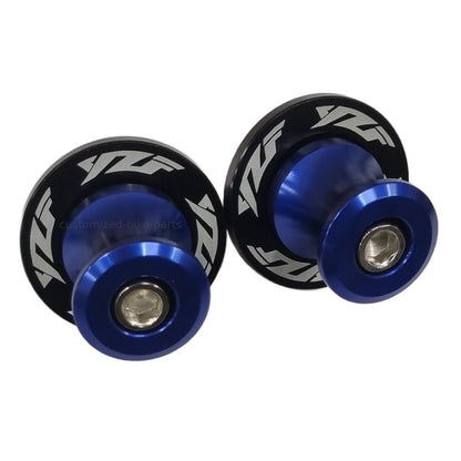 Yamaha YZF R125 R3 R25 R6 R1 R7 Rear Swingarm Spools Paddock Stand Bobbins Blu