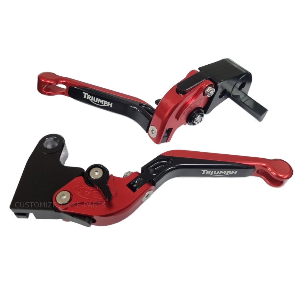 Red / Black Clutch & Brake Lever Triumph 675 Street Triple R / RX 2009-2016