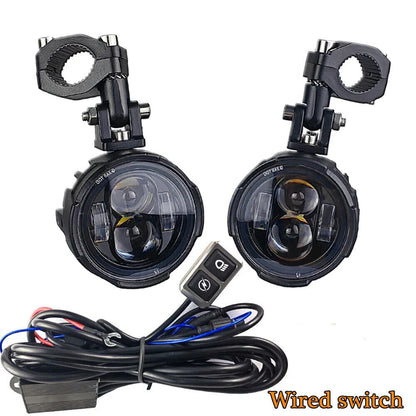 Complete  100W LED Auxiliary Spot Fog Light Assembly Kit - BMW R1250GS / R1200GS