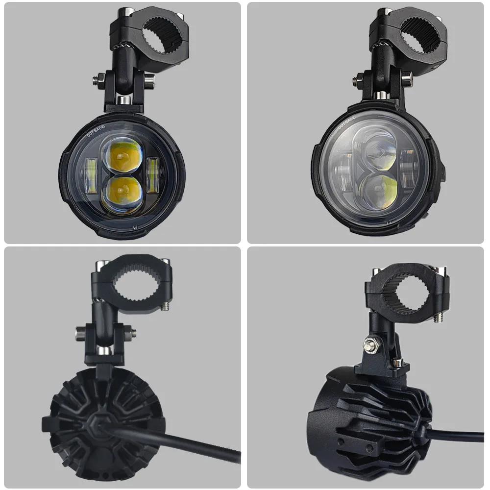 Complete  100W LED Auxiliary Spot Fog Light Assembly Kit - BMW R1250GS / R1200GS