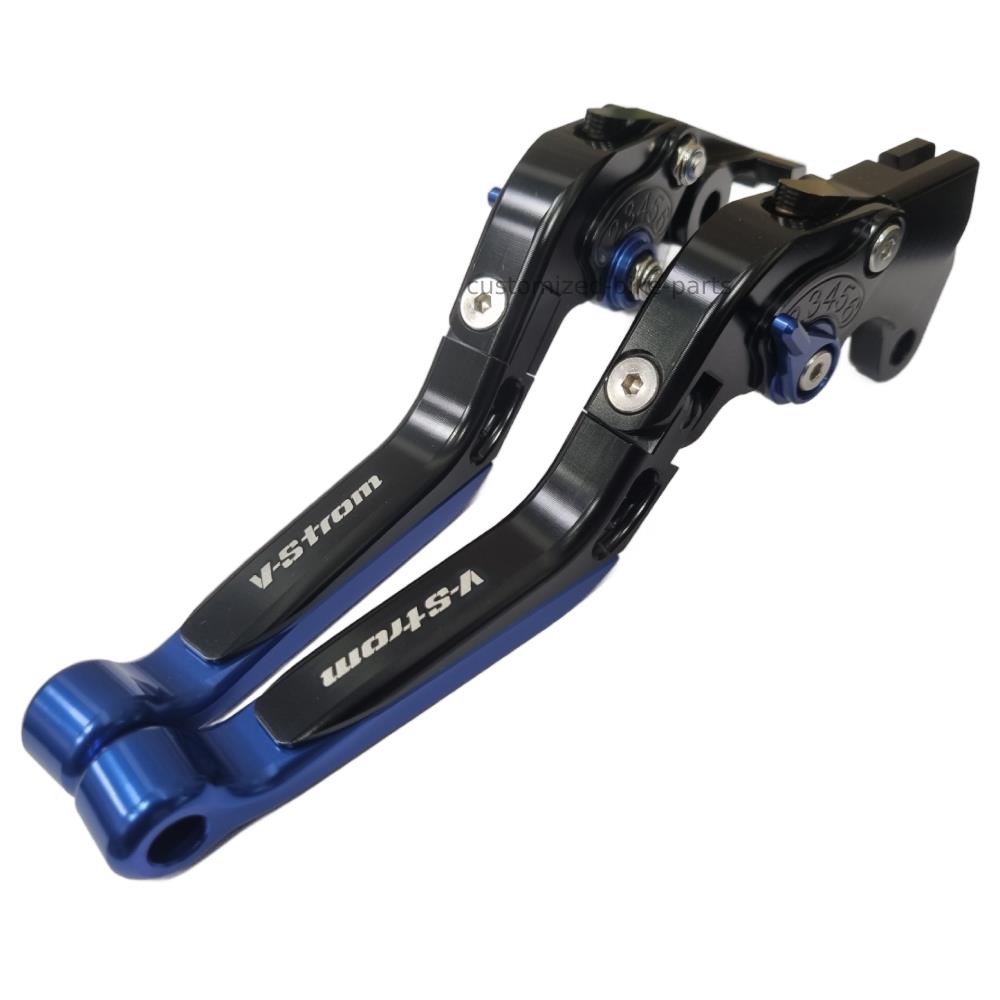 Suzuki DL 650 V-Strom 800DE Adjustable Clutch Brake Lever Set - Blue/Black