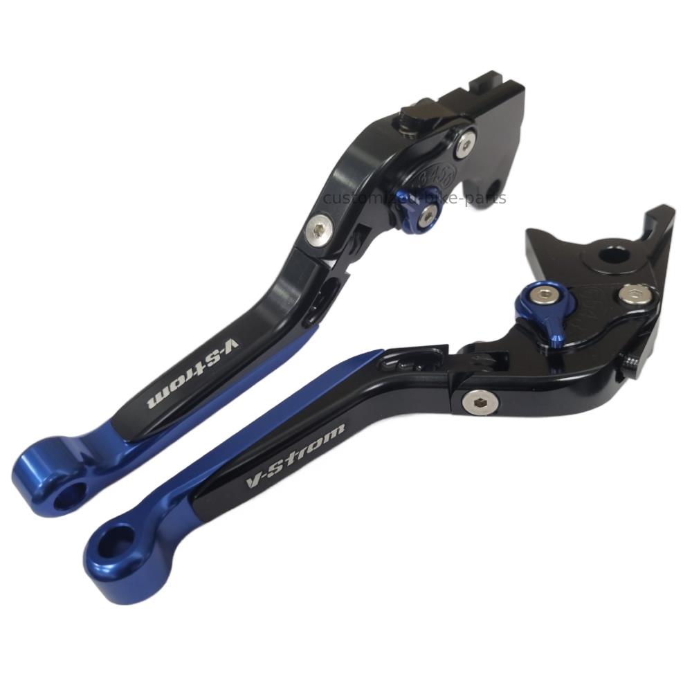 Suzuki DL 650 V-Strom 800DE Adjustable Clutch Brake Lever Set - Blue/Black