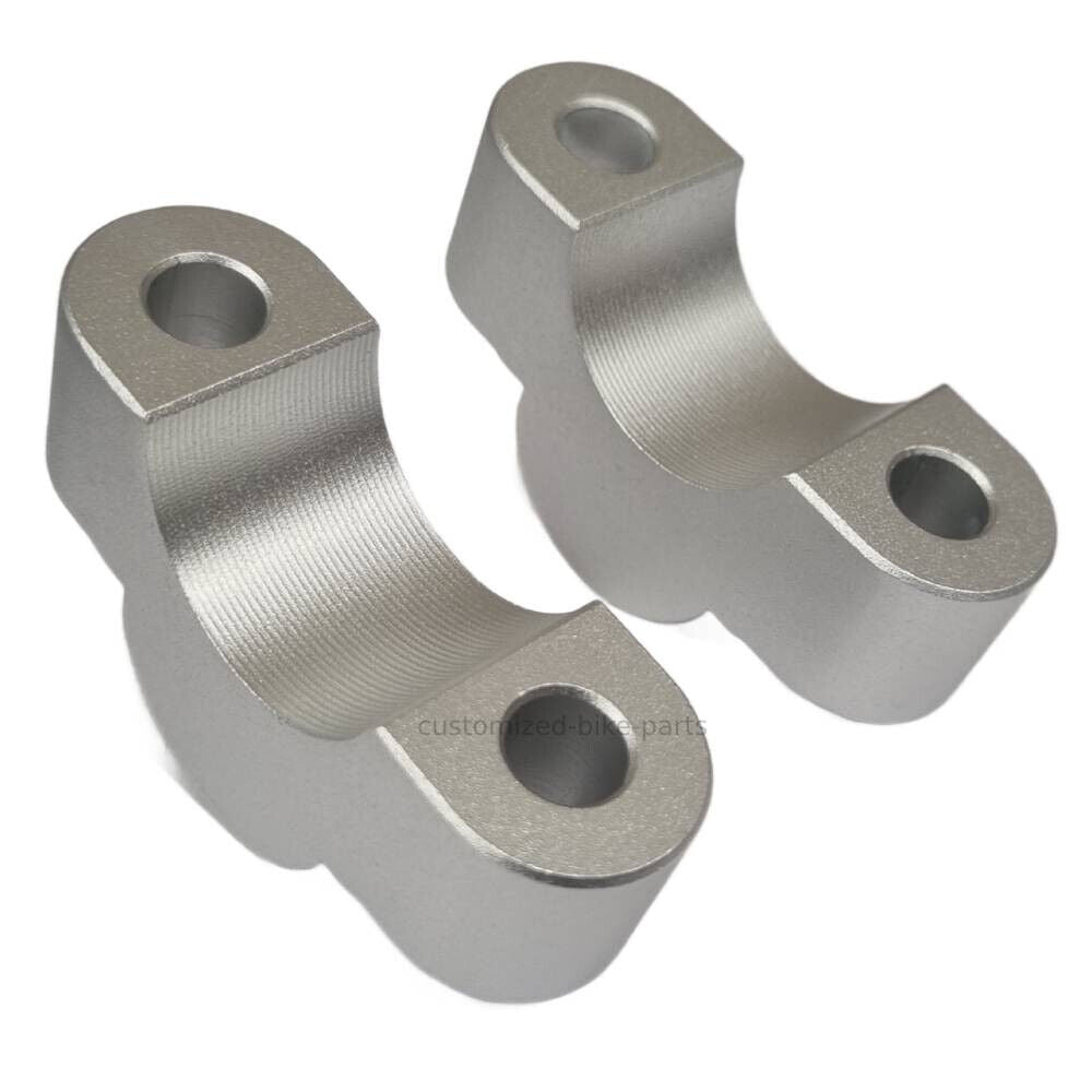 Silver Handlebar Mount Risers Clamp - BMW S1000XR S 1000 XR 2020-2024