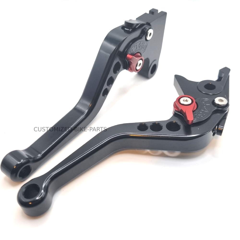 Short Black Red Clutch & Brake Levers For Triumph Daytona 660 2024-2025