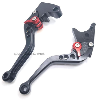 Short Black Red Clutch & Brake Levers For Triumph Daytona 660 2024-2025