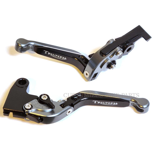 Titanium / Black Adjustable Clutch & Brake Levers Triumph Daytona 660 2024-2025