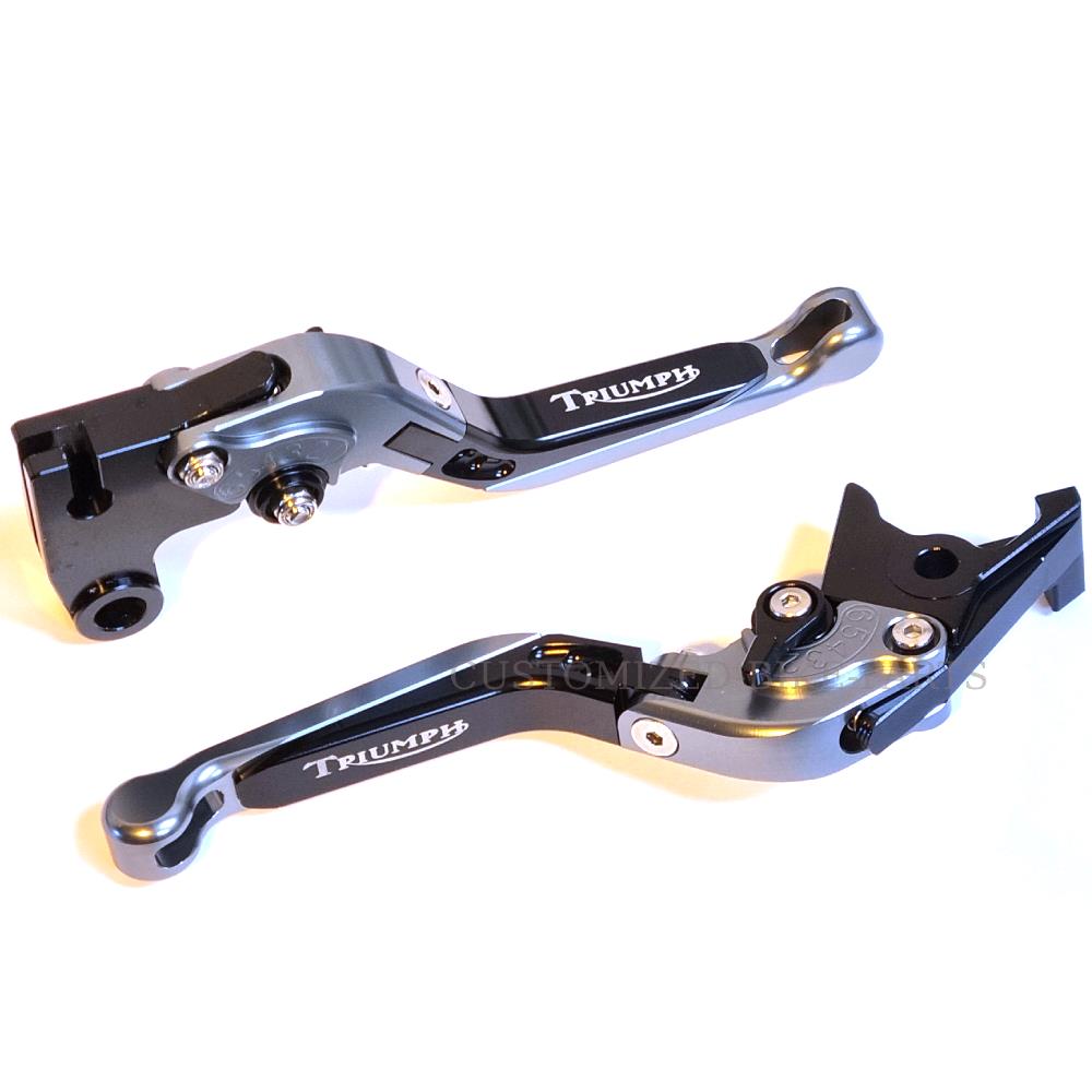 Titanium / Black Adjustable Clutch & Brake Levers Triumph Daytona 660 2024-2025