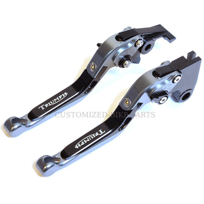 Titanium / Black Adjustable Clutch & Brake Levers Triumph Daytona 660 2024-2025