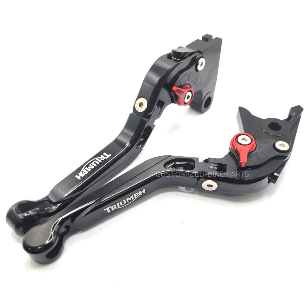 Black/Black Adjustable Clutch & Brake Levers - Triumph Daytona 660 2024-2025