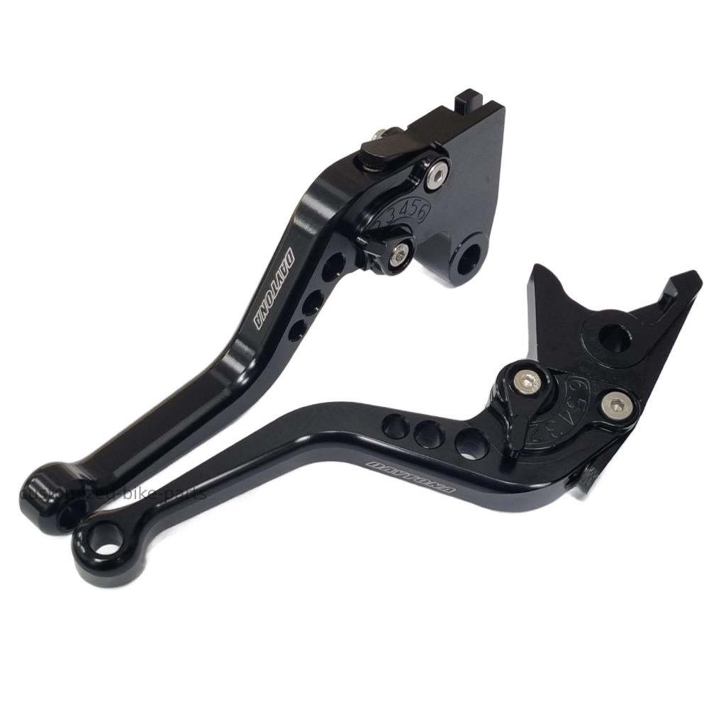 Short Black Clutch & Brake Levers For Triumph Daytona 660 2024-