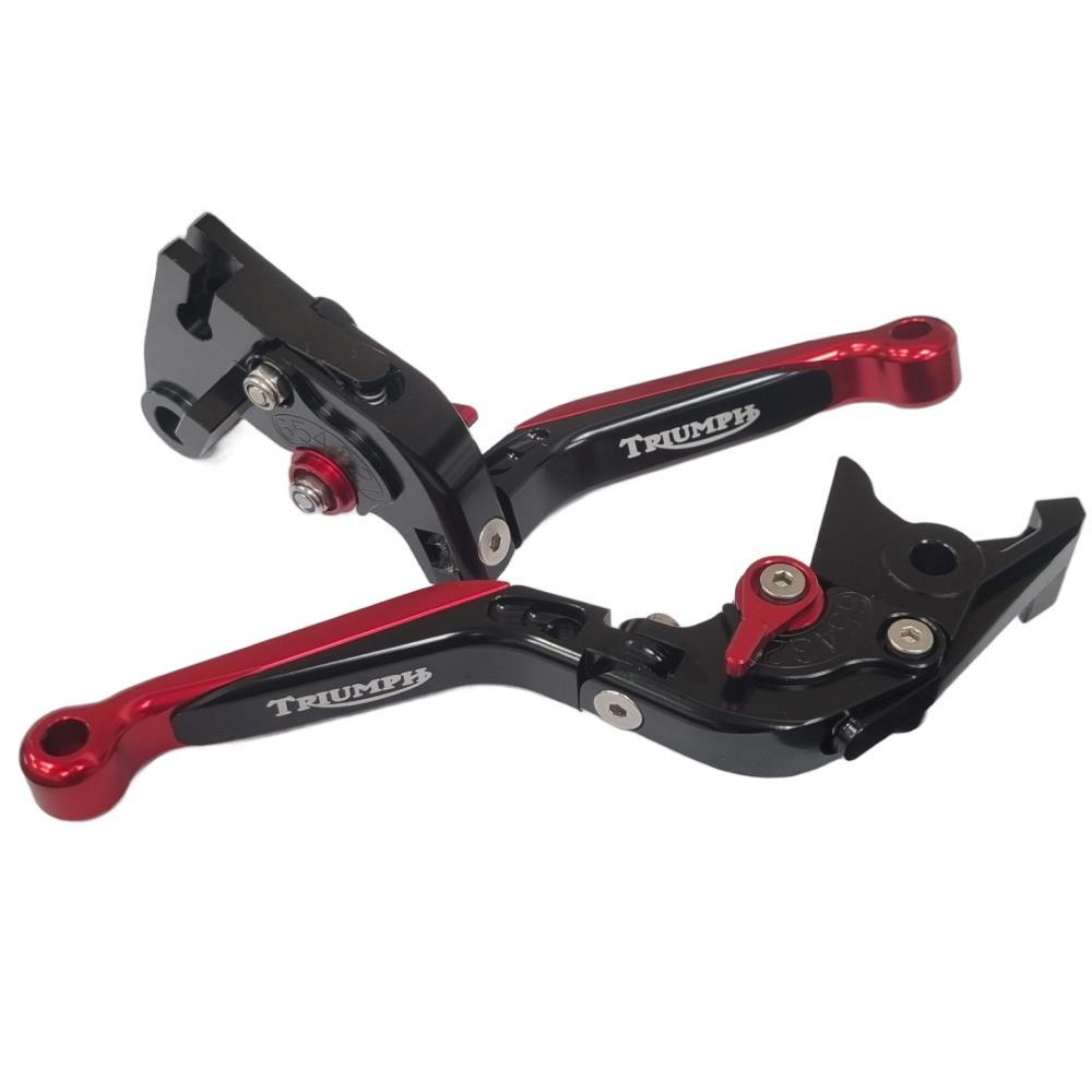 Red / Black Clutch & Brake Levers for Triumph 765 Street Triple R 2020-2024