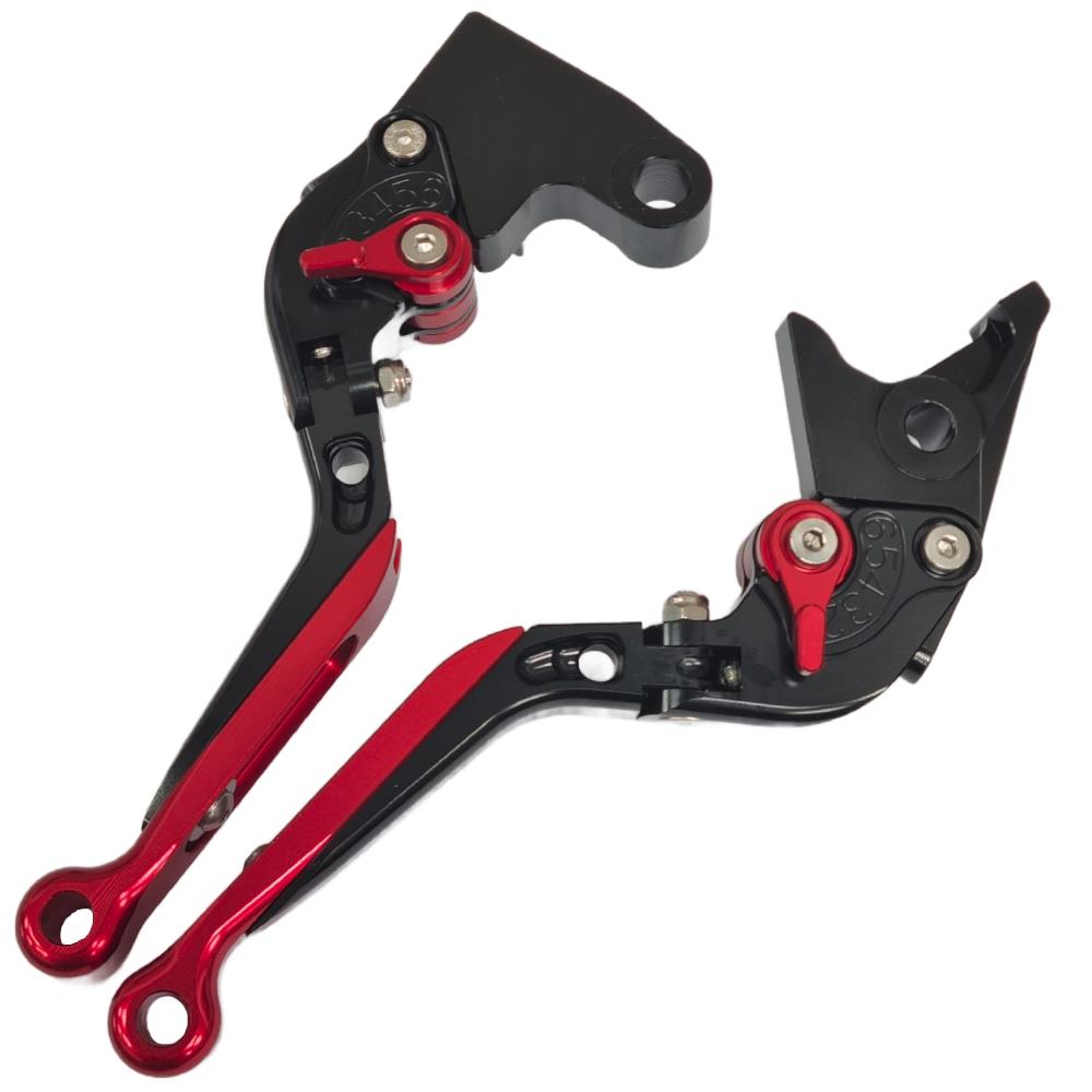 Red / Black Clutch & Brake Levers for Triumph 765 Street Triple R 2020-2024