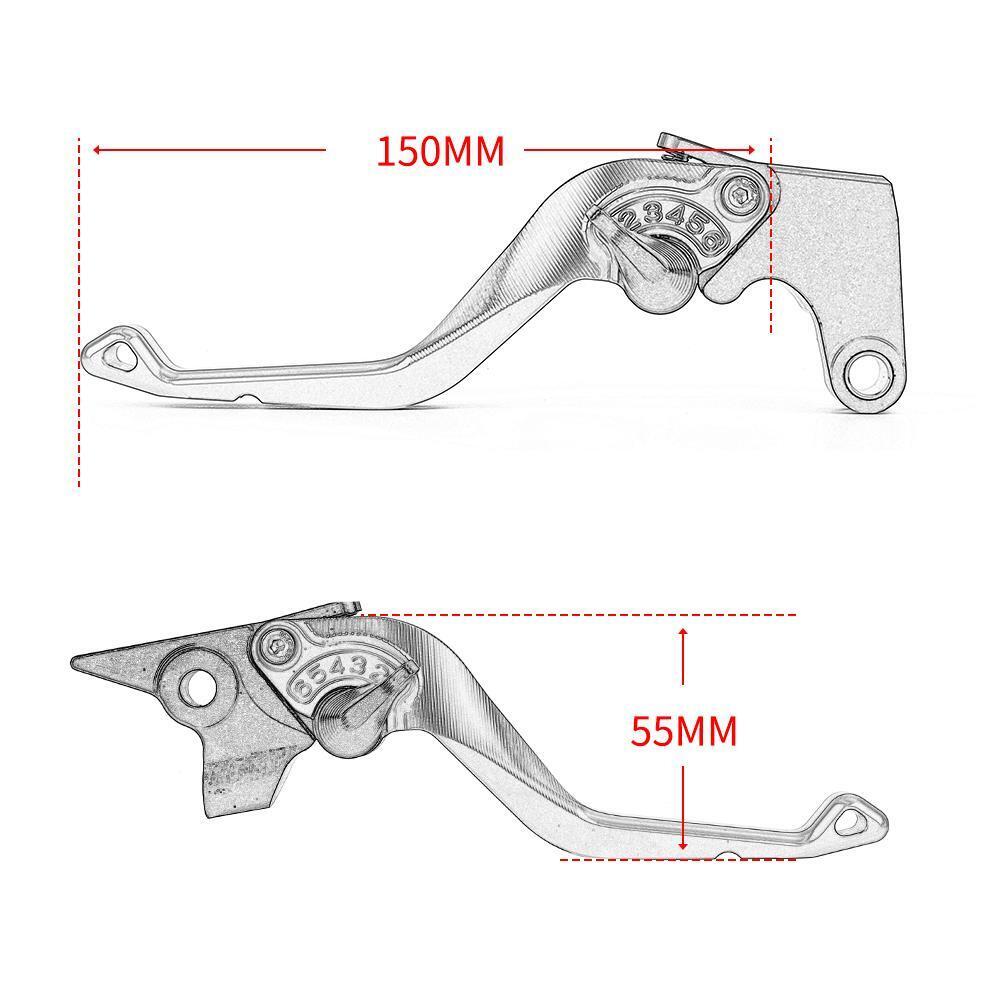 YAMAHA YZF-R3 2015-2024 BLACK SHORT ADJUSTABLE BRAKE & CLUTCH LEVERS SET