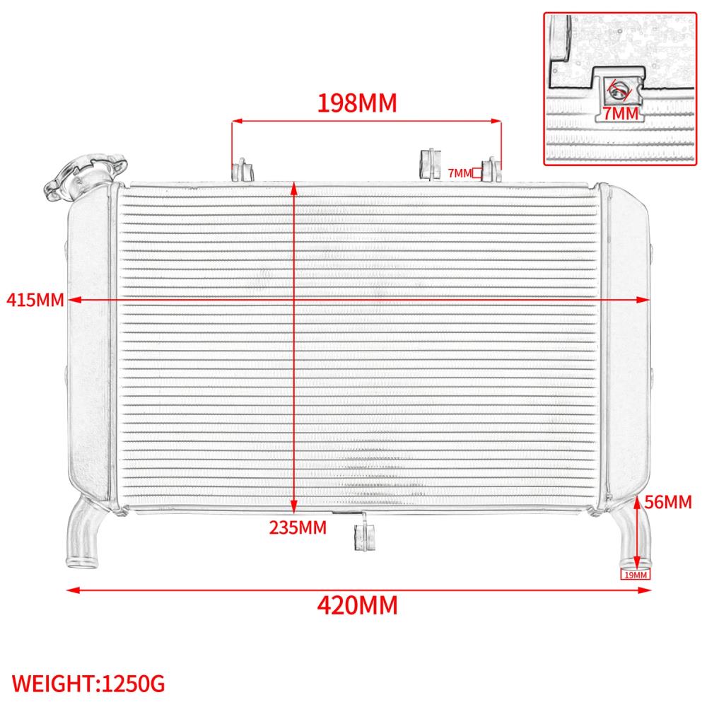 Radiator Engine Cooler Yamaha MT-09 / SP 2017-2020 / Tracer 900 / GT 2015-2020