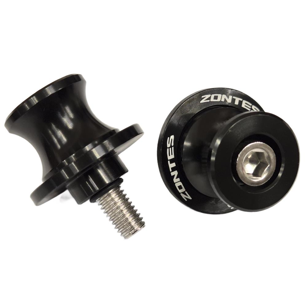 Black Rear Swingarm Spool Paddock Stand Bobbin - Zontes ZT310X 310T 310V ZT125