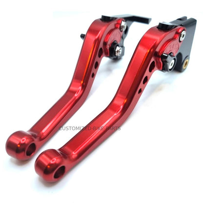 Short Red Clutch & Brake Levers For Yamaha Tracer 7GT 2021-2024