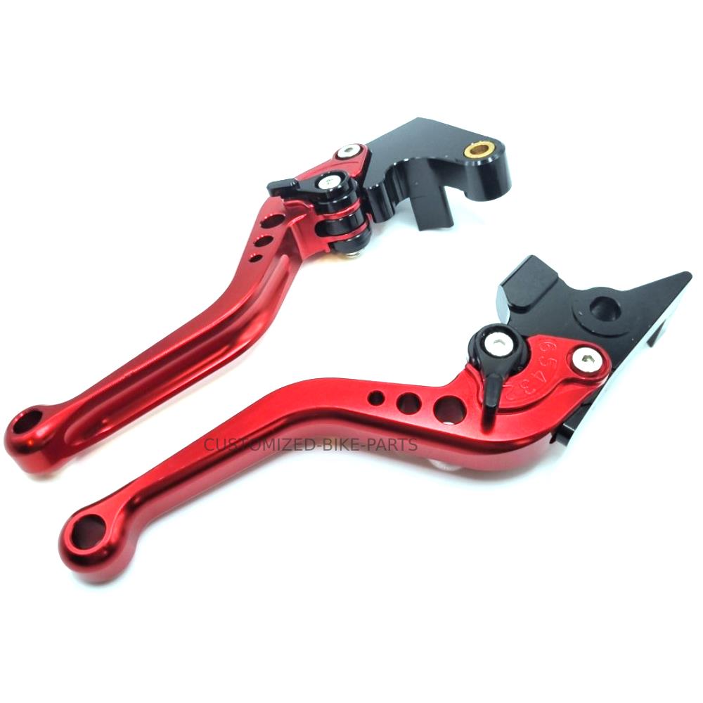 Short Red Clutch & Brake Levers For Yamaha Tracer 7GT 2021-2024