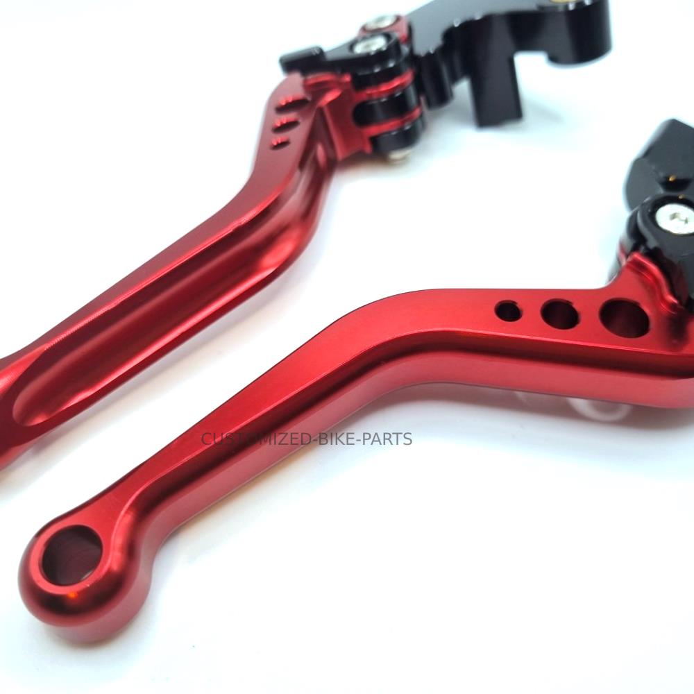 Short Red Clutch & Brake Levers For Yamaha Tracer 7GT 2021-2024