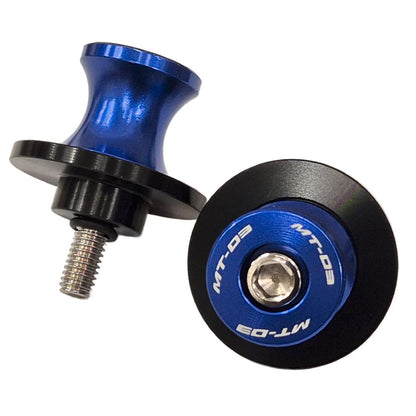 Blue Motorcycle Paddock Stand Spool Bobbins - Yamaha MT-03 2006-2024