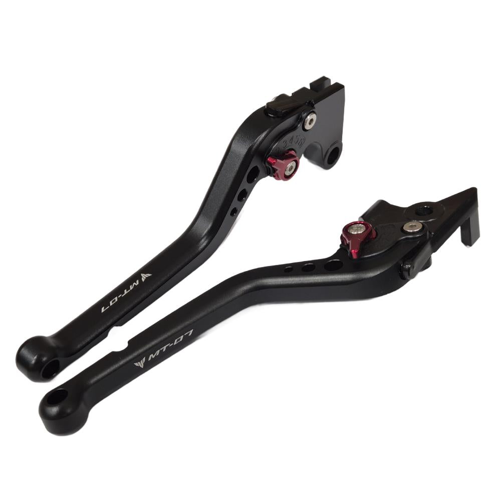 Long Black Clutch & Brake Levers For Yamaha MT-07 2014-2024