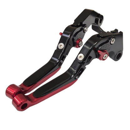 Red / Black Adjustable Extendable Brake & Clutch Levers Yamaha YZF-R7 2022-2024