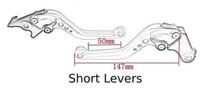 Short Black Clutch & Brake Levers For Suzuki GSX-8S / GSX-8R 2023-2024