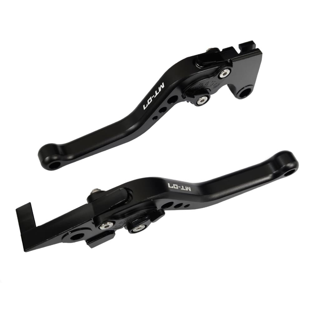 Short Black Clutch & Brake Levers For Yamaha MT-07 / Tracer 700 2014-2024