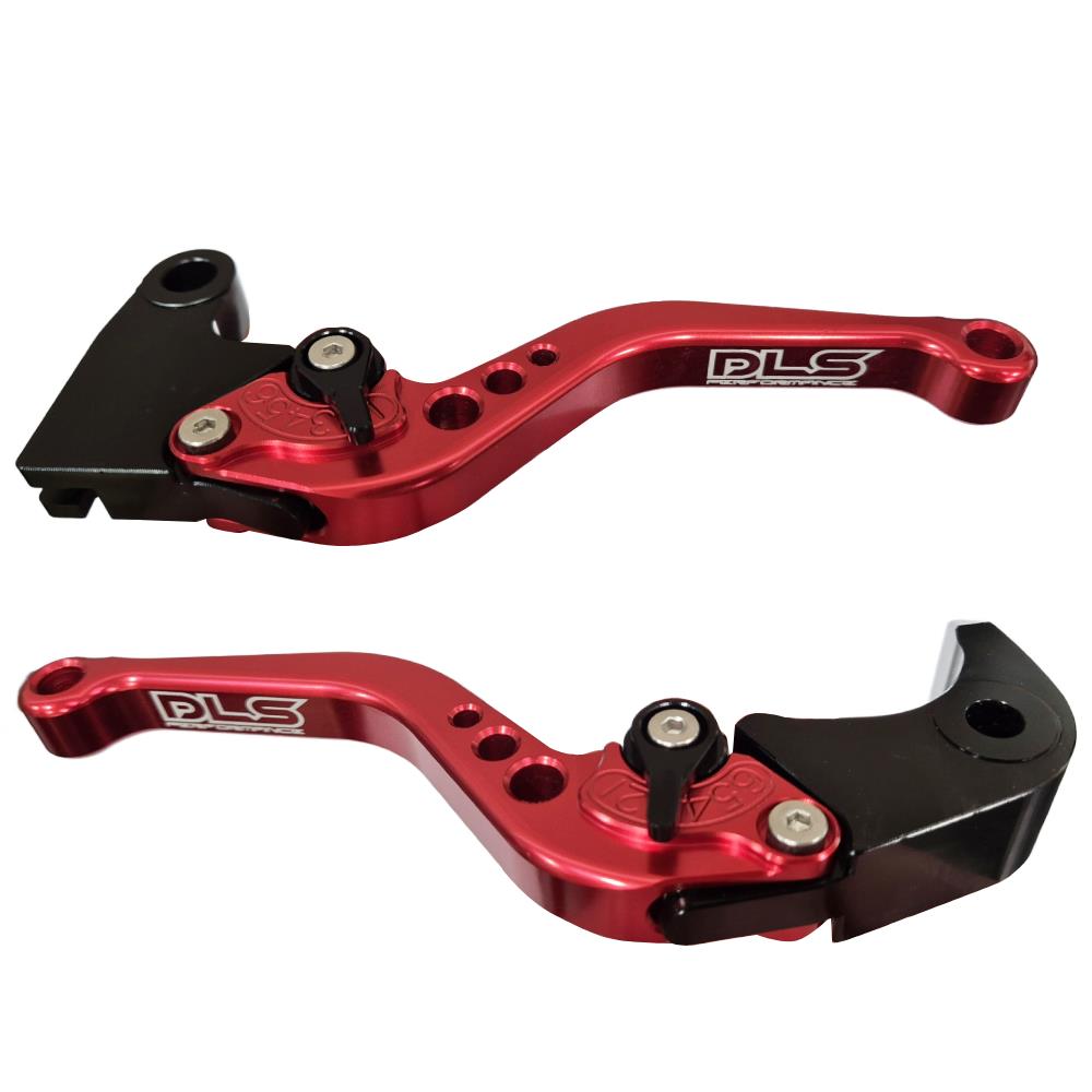 DLS Short Red Clutch & Brake Lever Triumph 675 Street Triple R / RX 2009-2016