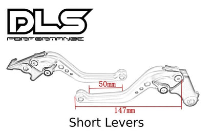 DLS Performance Short Red Clutch & Brake Lever - Triumph Daytona 675 2006-2017