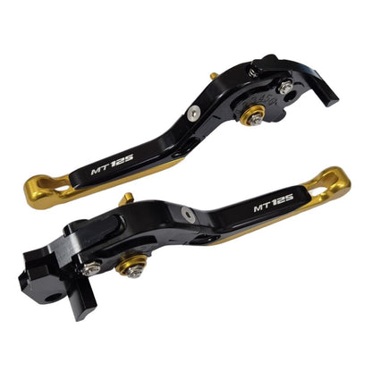 Yamaha MT-125 2014-2019 Adjustable Extendable Brake Clutch Levers Set - Gold