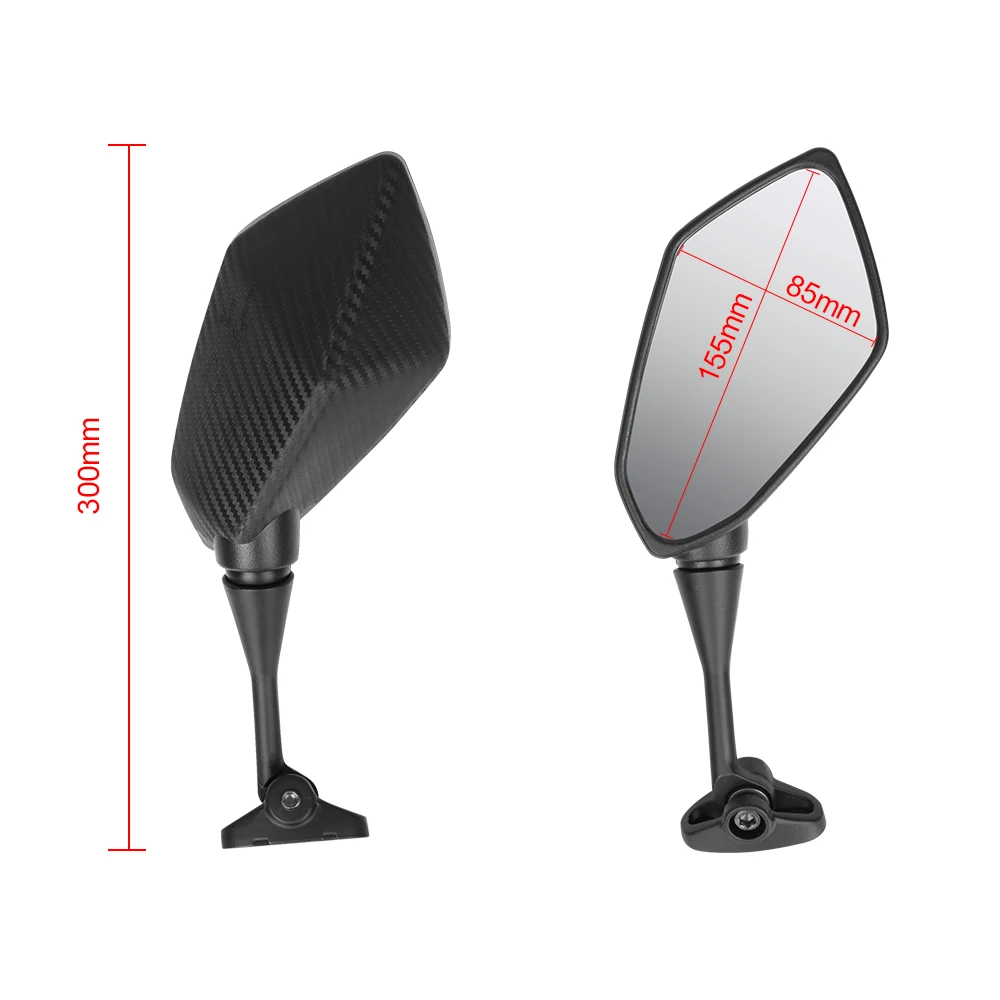 Motorcycle Carbon Look Rear View Mirrors for Honda CBR500R 2013-2024