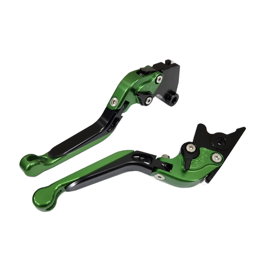 Green / Black Adjustable Clutch Brake Lever Set - Kawasaki NINJA 250R 2008-2021