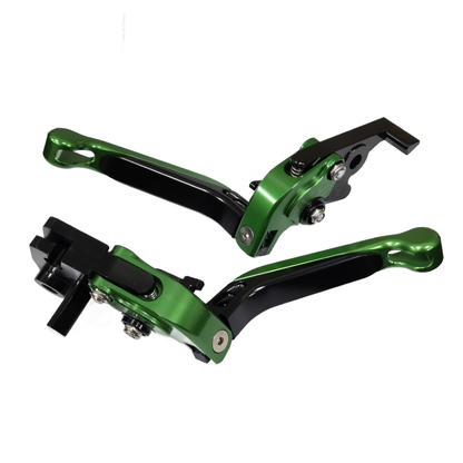 Green / Black Adjustable Clutch Brake Lever Set - Kawasaki NINJA 250R 2008-2021