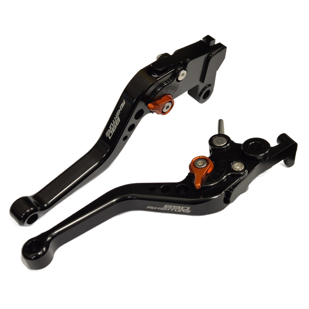 KTM 890 R / S Adventure 2019-2024 Short Clutch & Brake Lever Set - Black