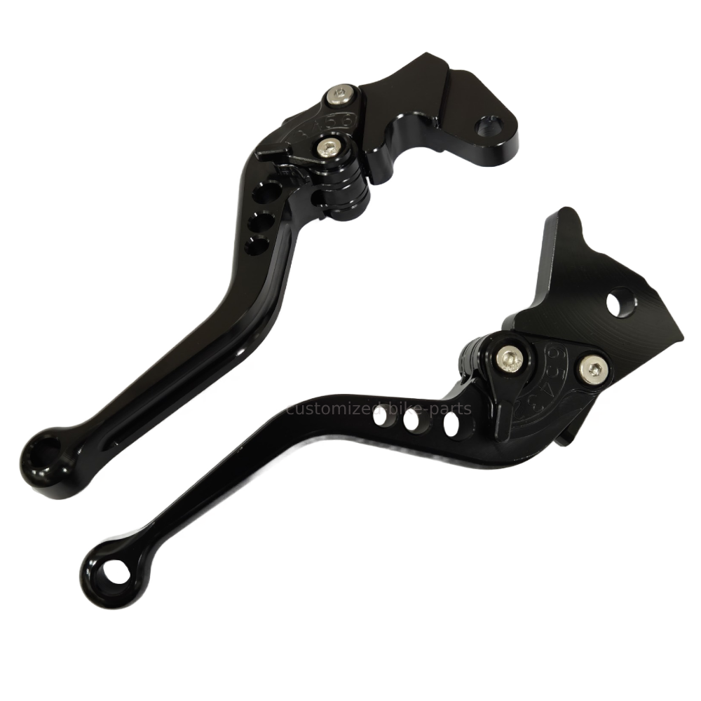 Yamaha YBR125 2005-2014 Short Adjustable Clutch Brake Lever Set - Black