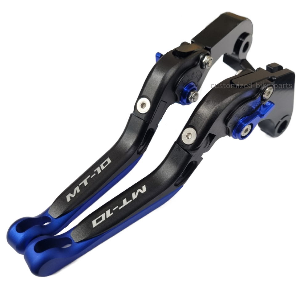 Blue/Black Adjustable Clutch Brake Lever Set - Yamaha MT-10 SP / MT-10 2022-2024